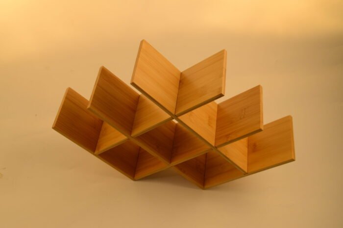 ZOELINFENG Snuggle Bamboo Wine Bottle Rack《绒伴》 - Image 2
